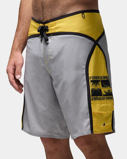 Image of Swimwear. Productname: former - Mens Chun 21" Boardshorts - Yellow - in Yellow colour by brand - former