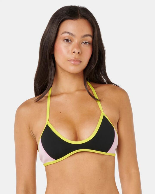 Image of Swimwear. Productname: rip Curl - Womens Sg Gbomb 1.5Mm Crop Bikini Top - Black - in Black colour by brand - rip Curl