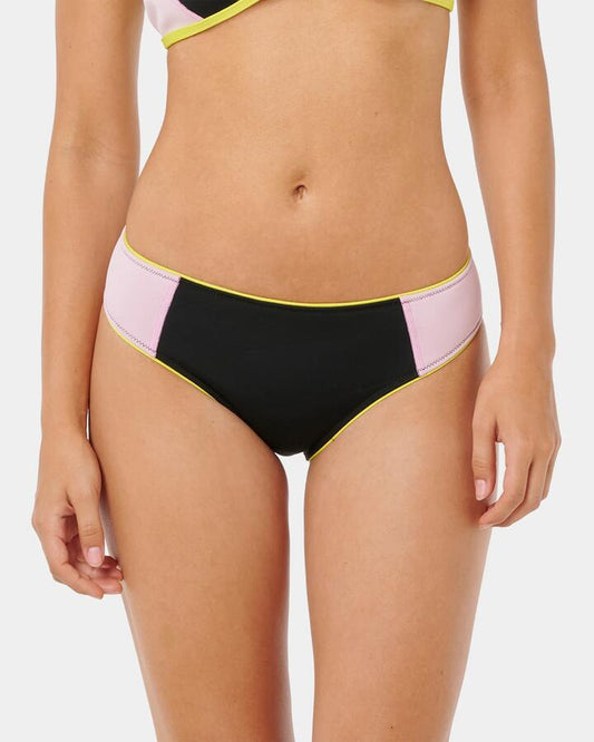 Image of Swimwear. Product name - Rip Curl Womens Sg Gbomb 1.5Mm Good Coverage Bikini Bottom Black in Black colour by brand - Rip Curl