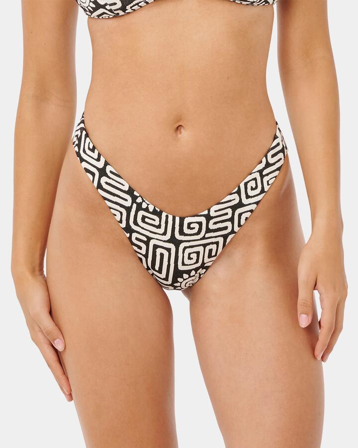 Image of Swimwear. Productname: rip Curl - Womens Sunset Jacquard Skimpy Bikini Bottom - Black - in Black colour by brand - rip Curl