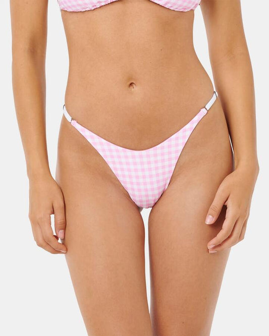 Image of Swimwear. Productname: rip Curl - Womens Classic Surf Hi Leg Bikini Bottom - Light Pink - in Light Pink colour by brand - rip Curl
