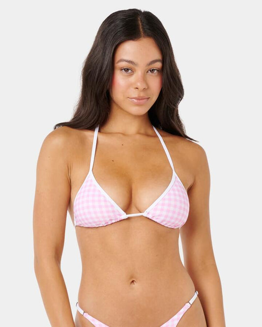 Image of Swimwear. Productname: rip Curl - Womens Classic Surf Sliding Tri Bikini Top - Light Pink - in Light Pink colour by brand - rip Curl