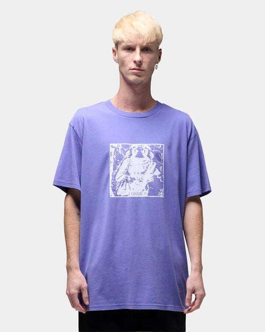 Image of T-Shirts. Product name - Former Mens Turmoil T-Shirt Washed Violet in Washed Violet colour by brand - Former