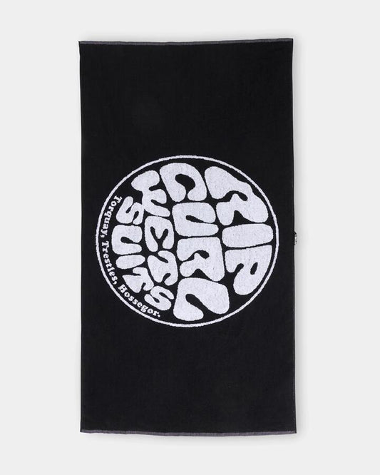 Image of Accessories. Productname: rip Curl Logos Beach Towel Black - in Black colour by brand - rip Curl