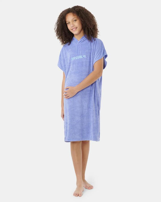 Image of Towels. Product name - Rip Curl Girl 8-16 Classic Surf Hooded Towel Blue in Blue colour by brand - Rip Curl
