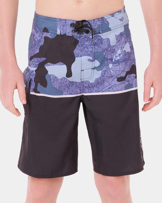 Image of Swimwear. Productname: rip Curl Boys 8-16 Dawn Patrol 18" Boardshorts Camo - in Camo colour by brand - rip Curl