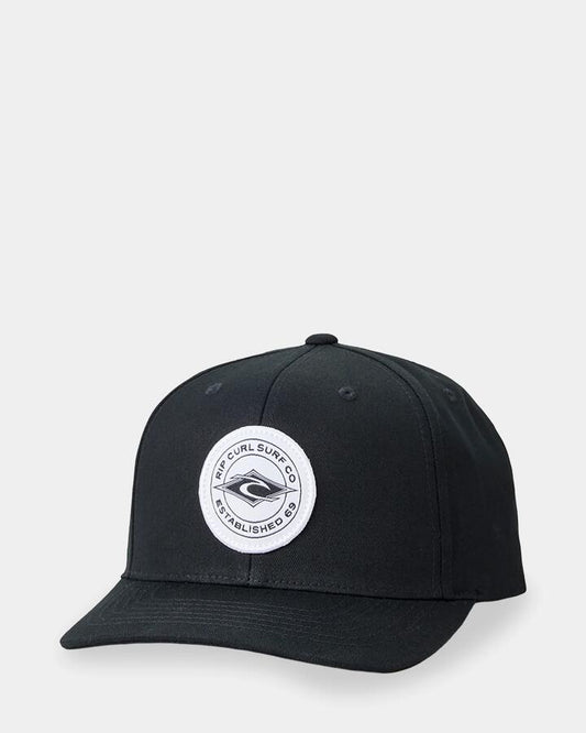 Image of Hats. Productname: rip Curl Mens Strapler Snapback Cap Black - in Black colour by brand - rip Curl