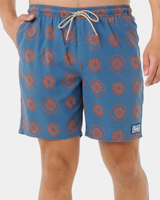 Image of Swimwear. Productname: rip Curl Mens Mod Cali Volley 18" Boardshorts Bluefin - in Bluefin colour by brand - rip Curl