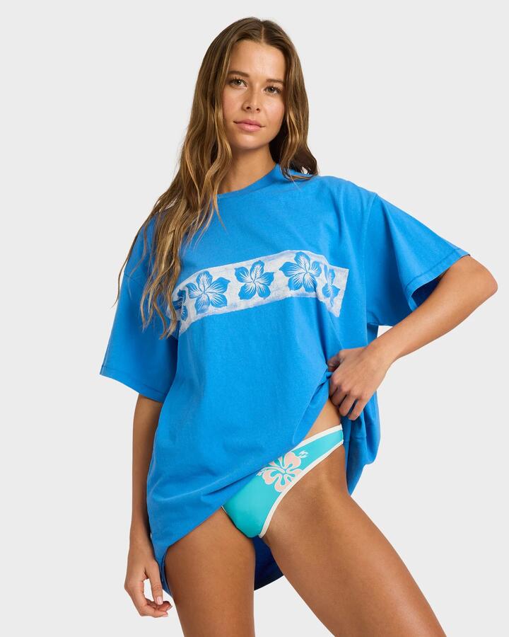 Image of T-Shirts. Product name - Billabong Womens Somewhere Close T-Shirt True Blue in True Blue colour by brand - Billabong