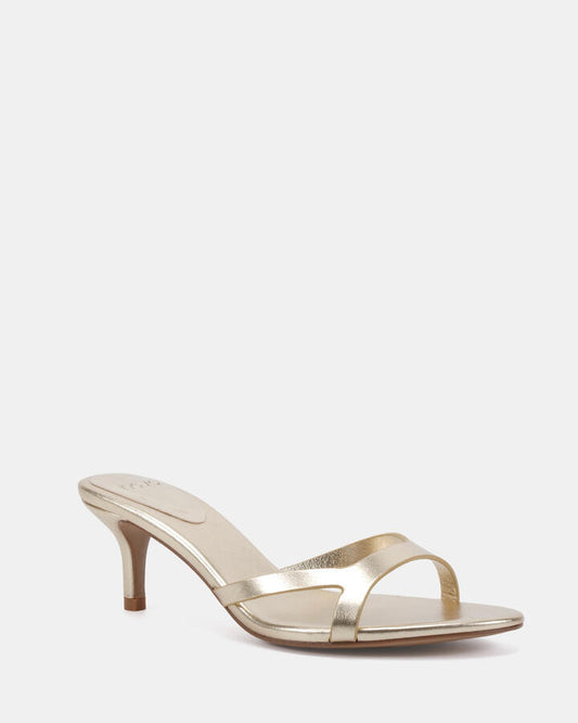Image of Heels. Productname: Viv: Gold - Women's Strappy - High Heel in Metallic colour by brand - Novo