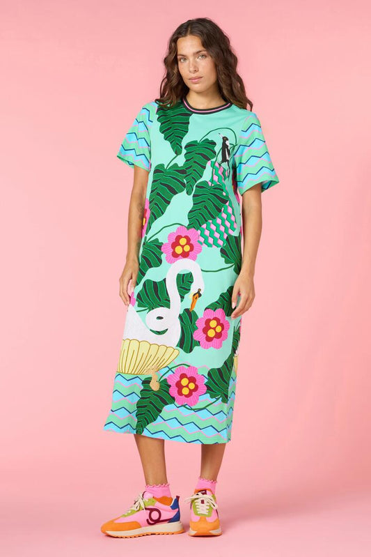 Image of Dresses. Productname: Eros Print Tee Dress in Print colour by brand - Gorman