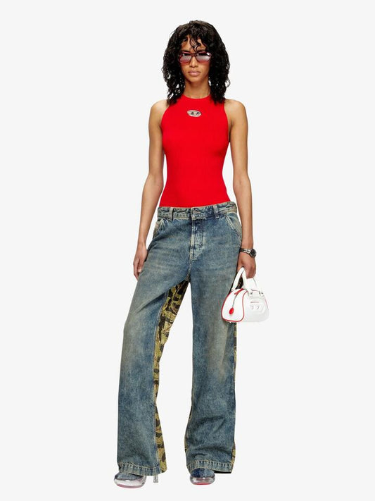 Image of a model wearing Tops. Productname: Diesel M-Caddix-Top in Racing Red colour by brand - Diesel