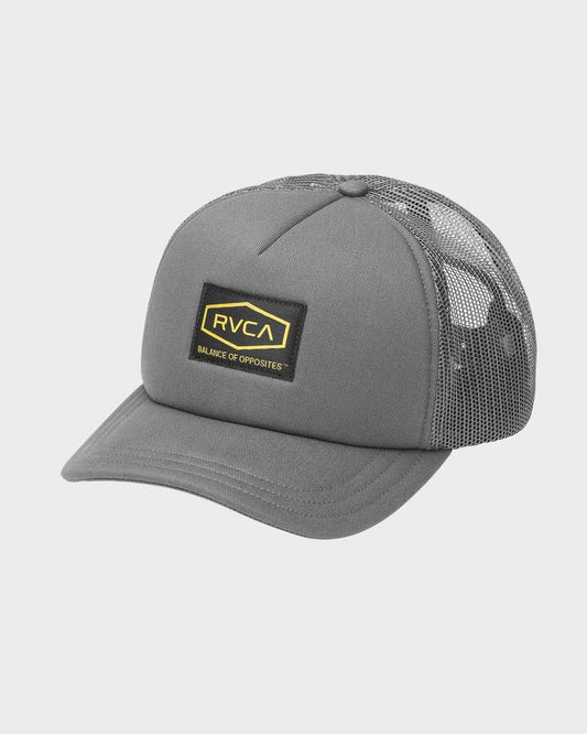 Image of Hats. Productname: RVCA Mens Dayshift Foamy Trucker Cap Garage Blue - in Garage Blue colour by brand - RVCA