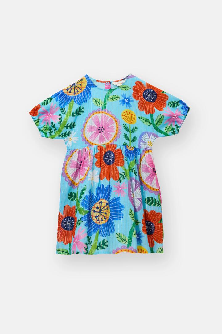 Image of Dresses. Product name - Spring Time Kids Dress in Blue colour by brand - Gorman