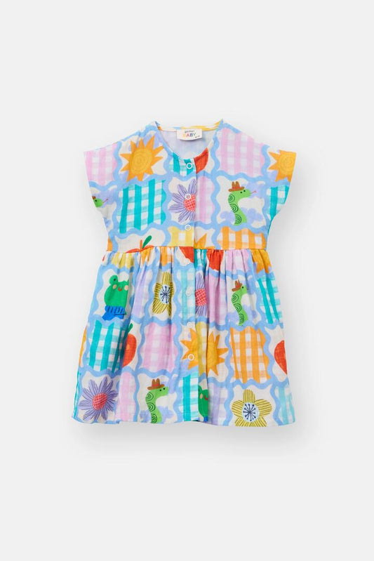 Image of Dresses. Productname: Jumble Check Baby Dress in Multi colour by brand - Gorman