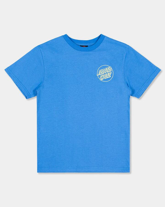 Image of a model wearing Tops. Productname: santa Cruz Boys 8-16 Opus Screaming Hand T-Shirt Blue - in Blue colour by brand - santa Cruz