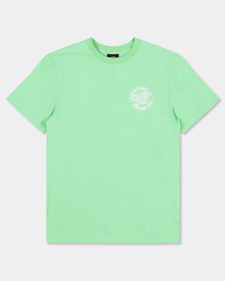 Image of T-Shirts. Product name - Santa Cruz Boys 8-16 Os Eyegore Mfg T-Shirt Light Green in Light Green colour by brand - Santa Cruz