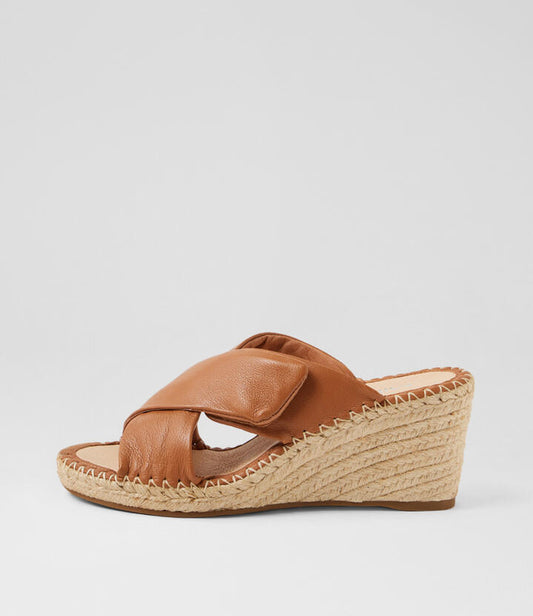 Image of Sandals. Productname: Gemm Tan Natural Rope Leather Sandals in TAN-NATURAL ROPE colour by brand - MIDAS