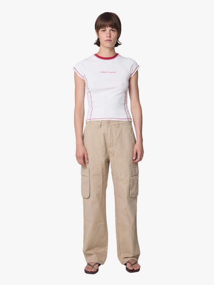 Image of a model wearing Pants. Productname: S-Double Cargo Pants in BROWN colour by brand - S-Double