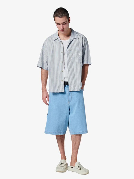 Image of a model wearing Tops. Productname: Barney Cools Boathouse Shirt in Blue colour by brand - Barney Cools