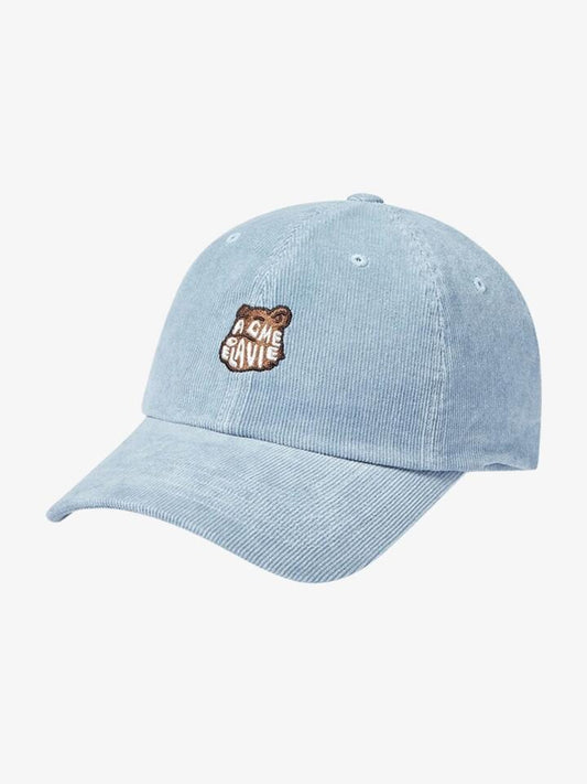Image of Accessories. Productname: ADLV Ac Bear Corduroy Point Ballcap ONE SIZE Skyblue in Skyblue colour by brand - ADLV