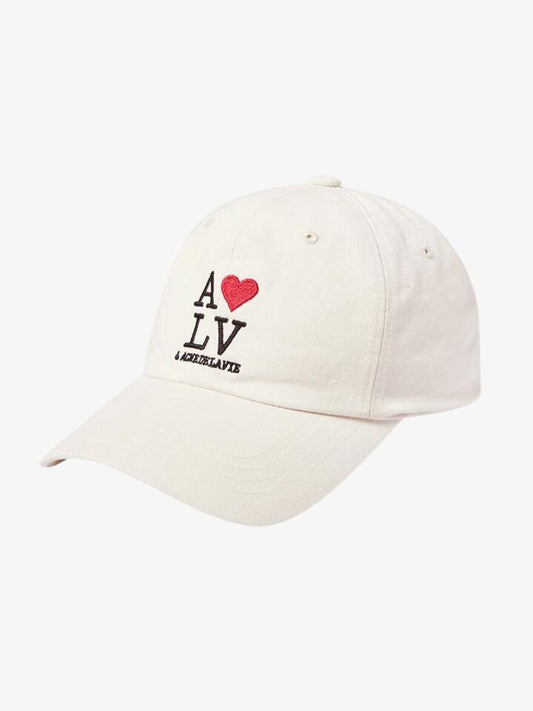 Image of Accessories. Productname: ADLV Love Adlv Cotton Ballcap ONE SIZE Beige in Beige colour by brand - ADLV