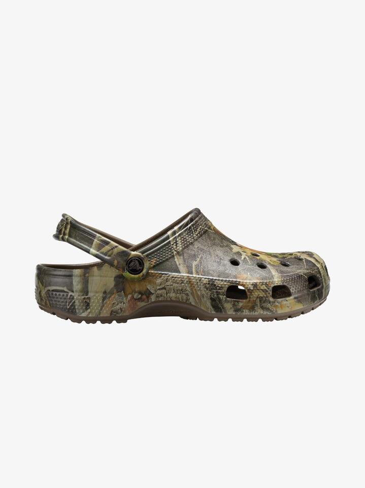 Image of Sandals. Productname: Crocs Classic True Timber Kanati Clogs in Walnut colour by brand - Crocs