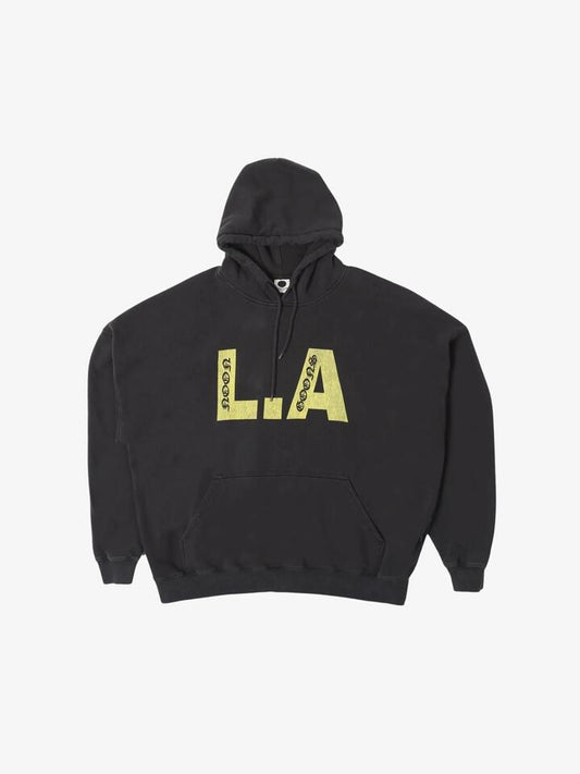 Image of a model wearing Outerwear. Productname: Noon Goons L.A Hoodie in Black colour by brand - Noon Goons