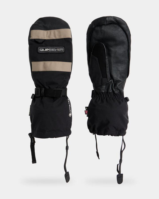 Image of Snowboards. Product name - Quiksilver Mens Highline Gore-Tex Snowboard Mittens True Black in True Black colour by brand - Quiksilver