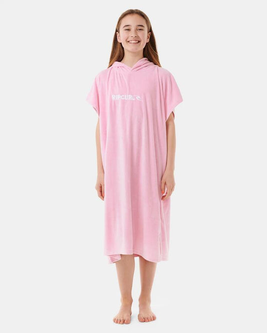 Image of Towels. Product name - Rip Curl Girl 8-16 Classic Surf Hooded Towel Pink in Pink colour by brand - Rip Curl