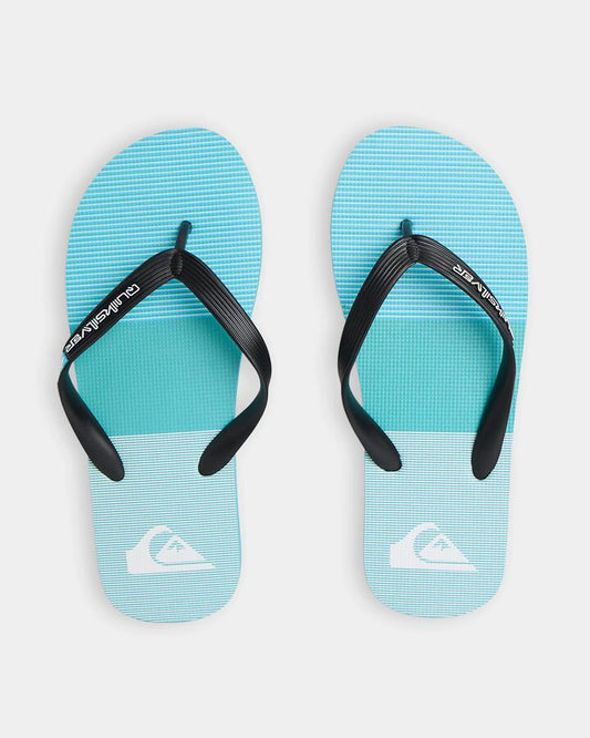 Image of Sandals. Productname: Quiksilver - Mens Moncata Thongs - Black/Aqua - in Black/Aqua colour by brand - Quiksilver