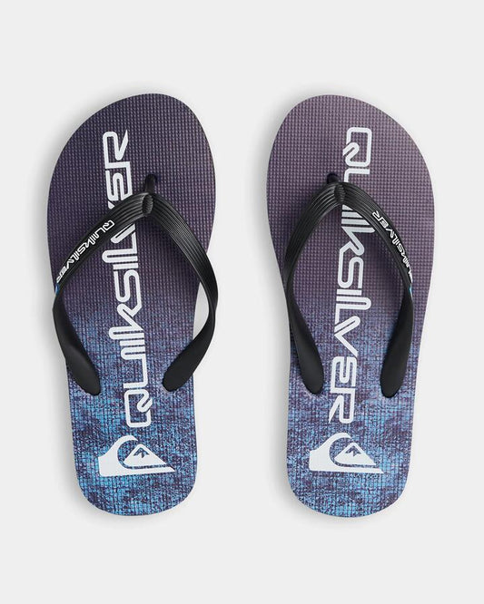 Image of Sandals. Productname: Quiksilver Mens Moncata Thongs Black/Blue/White - in Black/Blue/White colour by brand - Quiksilver