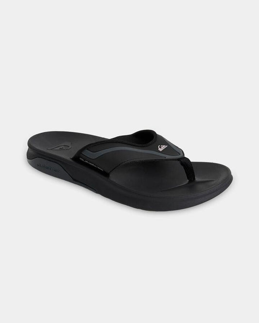 Image of Sandals. Productname: Quiksilver - Mens Mathod Thongs - Black - in Black colour by brand - Quiksilver