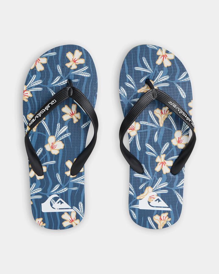 Image of Sandals. Product name - Quiksilver Mens Moncata Thongs Black/Blue/Blue in Black/Blue/Blue colour by brand - Quiksilver
