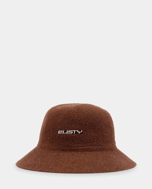 Image of Hats. Productname: rusty Womens Bailey Bucket Hat Pinecone Solid - in Pinecone - Solid colour by brand - Rusty