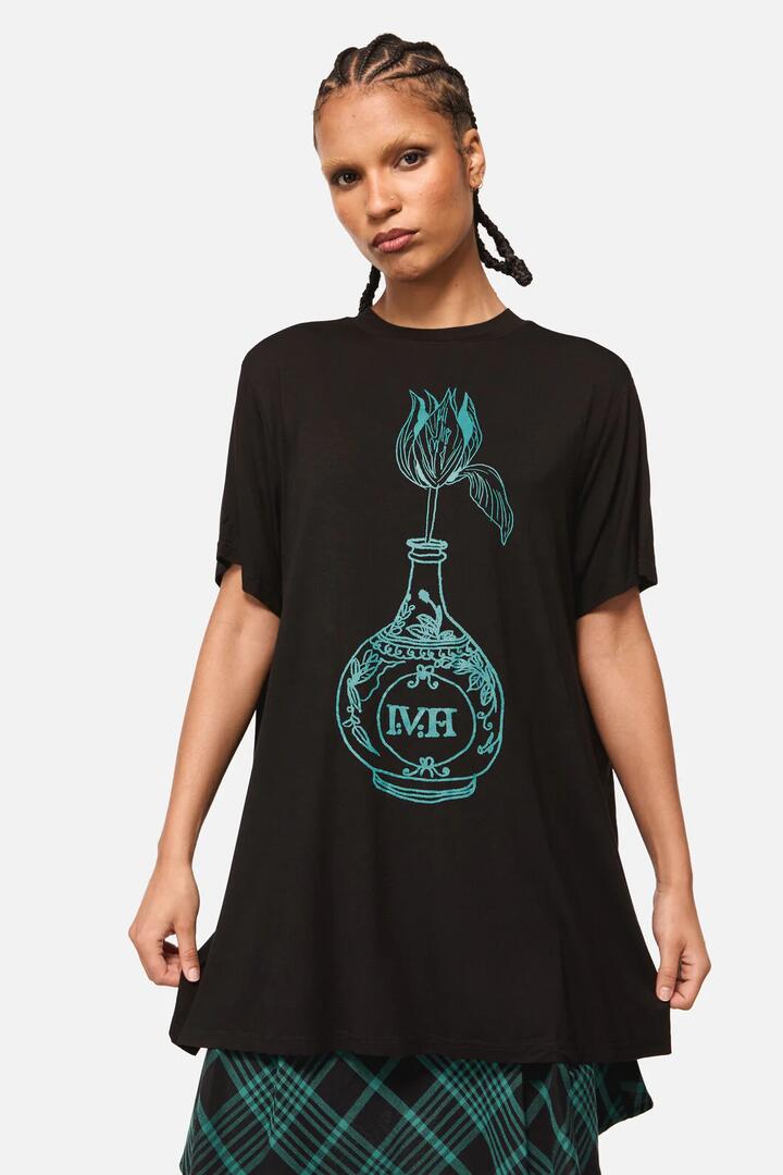 Image of T-Shirts. Productname: Spellbook Oversized Goth Tee in Black colour by brand - Black Friday