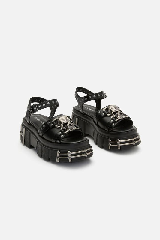 Image of Sandals. Productname: Skull & Stud Sandals in Black colour by brand - Black Friday