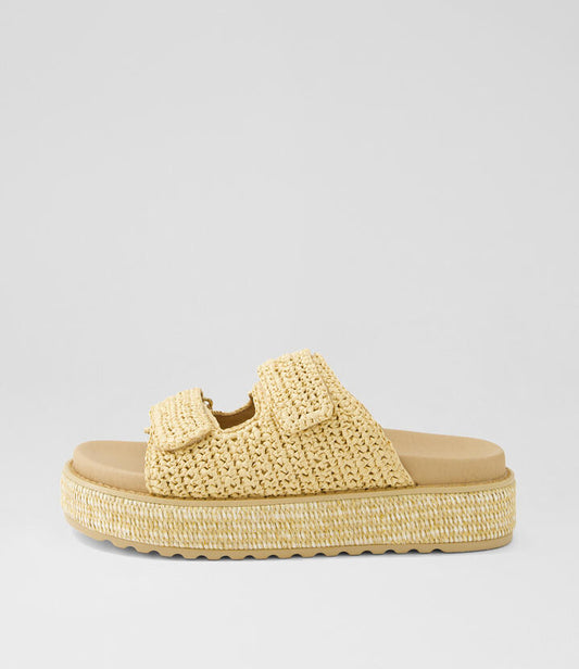 Image of Sandals. Productname: Boneeta Natural Woven Sandals in Natural colour by brand - MOLLINI
