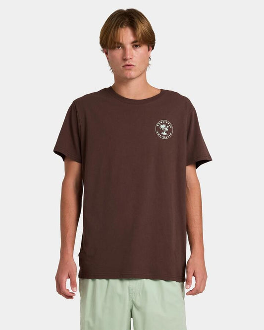 Image of T-Shirts. Productname: Von Zipper Mens Frontier T-Shirt Chocolate - in Chocolate colour by brand - Von Zipper