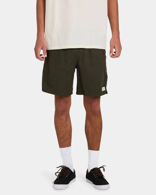 Image of Swimwear. Productname: Von Zipper - Mens Salty Dogs Boardshorts - Olive - in Olive colour by brand - Von Zipper