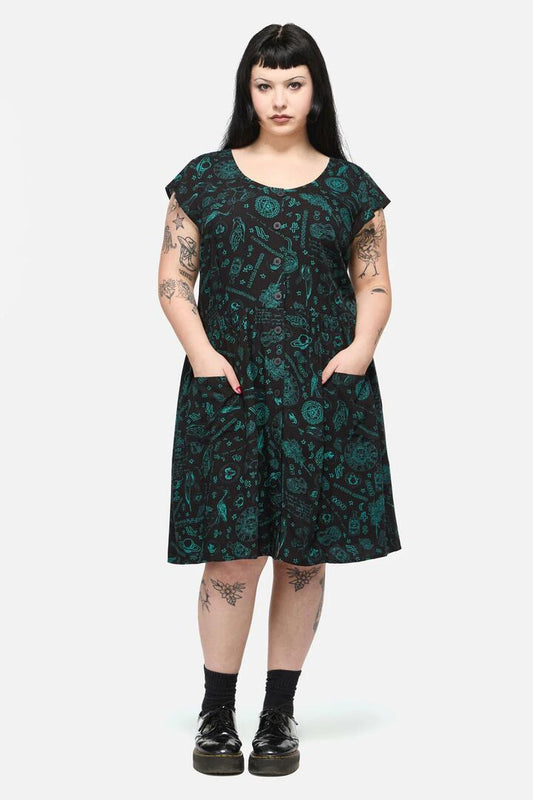 Image of Dresses. Productname: Curve Spellbook Goth Dress in Black colour by brand - Black Friday