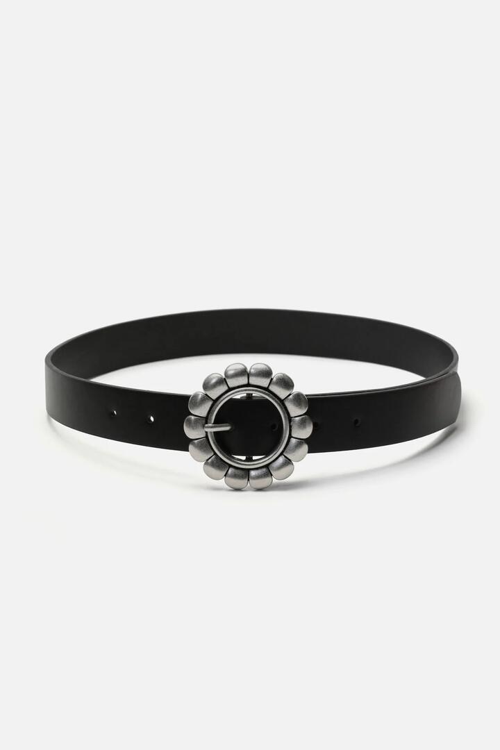 Image of Accessories. Productname: Daisy Buckle & Trim Belt in Black colour by brand - Princess Highway