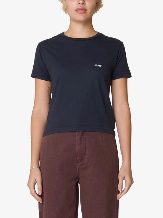 Image of a model wearing Tops. Productname: Obey Icon Eye Wreath Tee in White colour by brand - Obey