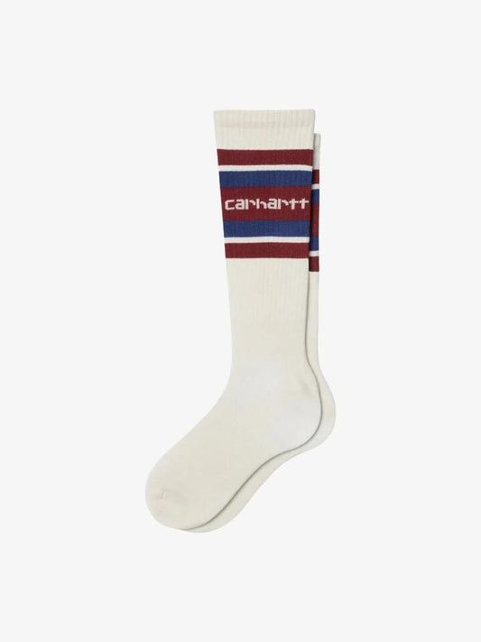 Image of Socks. Productname: Carhartt Wip Connors Socks ONE SIZE Natural / Scarlet / Wolfsbane in Natural / Scarlet / Wolfsbane colour by brand - Carhartt Wip