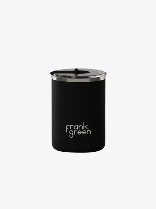 Image of Kitchen & Dining. Productname: Frank Green Ceramic Coffee Cup With Hinged Lid ONE SIZE Midnight in Midnight colour by brand - Frank Green