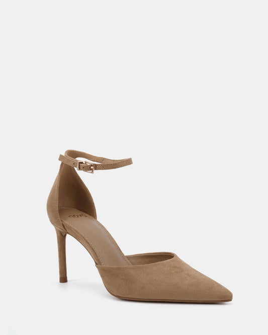 Image of Footwear. Productname: Iyana: Biscoff Suede - Women's Court - High Heel in Biscoff Suede colour by brand - Novo