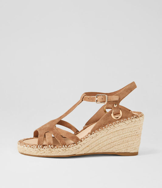 Image of Sandals. Productname: Glori Light Choc Suede Sandals in LT CHOC colour by brand - MIDAS