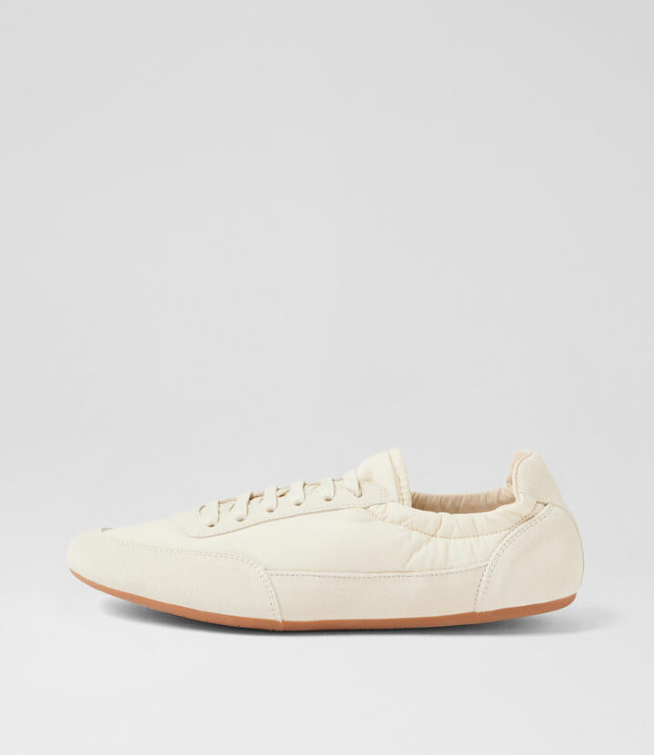 Image of Sneakers. Productname: Brisk Vanilla Suede Fabric Sneakers in Vanilla colour by brand - MIDAS
