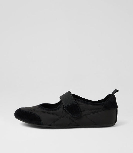 Image of Sneakers. Productname: Battu Black Suede Fabric Sneakers in Black colour by brand - MIDAS