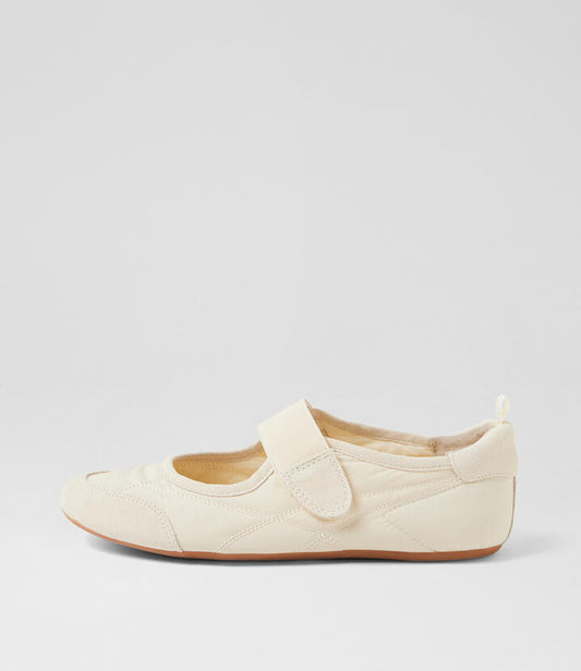 Image of Sneakers. Productname: Battu Vanilla Suede Fabric Sneakers in Vanilla colour by brand - MIDAS